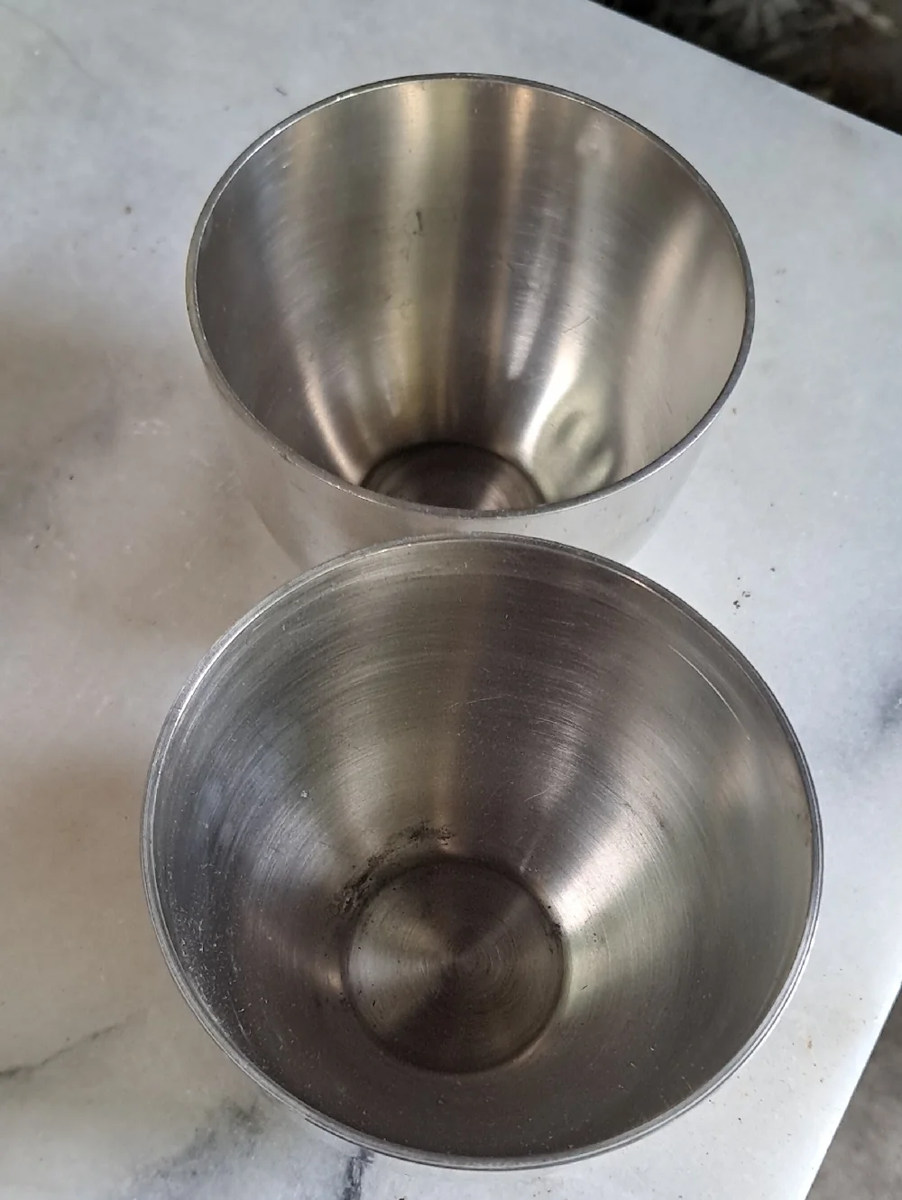 2 Vintage Woodbury Pewter cups